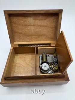 Vintage Italian Wood Inlaid Music Box Un Paio di Calosce WindUp Switzerland Rare