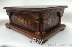 Vintage Italian Wooden Wood Jewelry Box / Music Box w Inlayed wood Santa Lucia