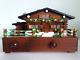 Vintage Japanese Wood Cottage Music Jewelry Box With Ballerina Great Condition