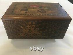 Vintage Japanese Wooden Puzzle Box Music Note Yosegi