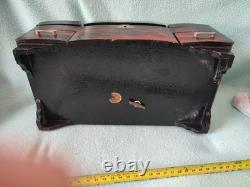 Vintage Japanese black lacquer music boxjewelry box, likely from the20th century