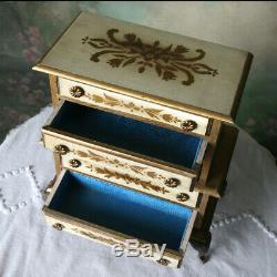 Vintage Jewelry Miniature Chest Music Box Plays Godfather Theme A Price Import