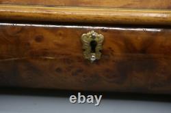 Vintage Large 14.5 Italian Marquetry inlaid wood Flower Sorrento music box Z1