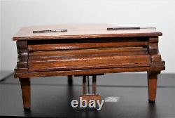 Vintage Mahogany Grand Piano Music Box