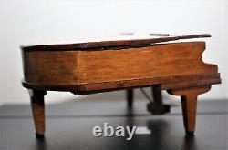 Vintage Mahogany Grand Piano Music Box