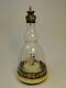 Vintage Metal Wood Glass Music Box Decanter Wine Bottle Dancing Couple Zc2-1