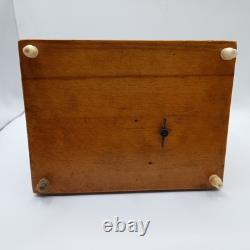 Vintage Moorish Music Cigarettes Box, Mother Of Pearl And Bone Inlays, Working