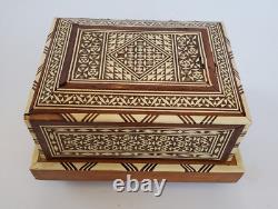 Vintage Moroccan/Moorish Marquetry Inlaid Musical Cigarette Box