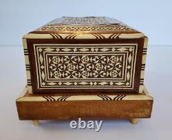 Vintage Moroccan/Moorish Marquetry Inlaid Musical Cigarette Box