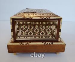 Vintage Moroccan/Moorish Marquetry Inlaid Musical Cigarette Box