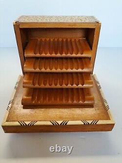 Vintage Moroccan/Moorish Marquetry Inlaid Musical Cigarette Box