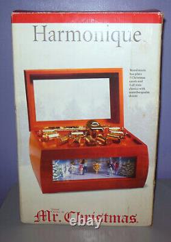 Vintage Mr. Christmas Harmonique Animated Ballet Light Up Wood Music Box