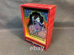 Vintage Music Box Jewelry Box With A Dancing Animated Clown