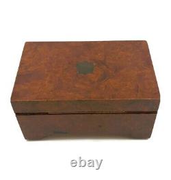 Vintage Music Box Made in Switzerland Burl Wood Box La Boheme Waltz Cavalleria