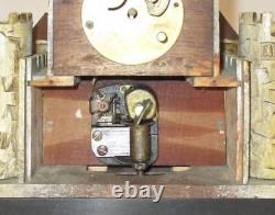 Vintage Music Box Watch MEIKO CLOCK Wood Carving Karakuri Made in Japan 1950