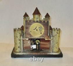 Vintage Music Box Watch MEIKO CLOCK Wood Carving Karakuri Made in Japan 1950