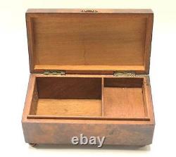 Vintage Music Jewelry Box French Buhl Marquetry Inlay Wood Some Sunny Day