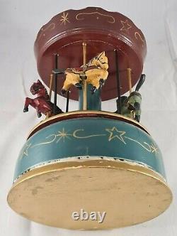 Vintage Musical Carousel with Horses