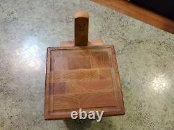 Vintage PLAYBOY 100 PIPERS SEAGRAMS SCOTCH Advertising Wood Cheese Cutting Block