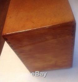 Vintage Portable Double Wood Case 45 RPM Record Carying Case Box