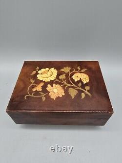 Vintage REUGE FUR ELISE Wood Music Box Jewelry Box