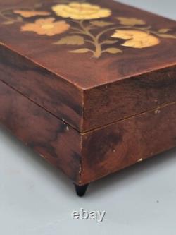 Vintage REUGE FUR ELISE Wood Music Box Jewelry Box