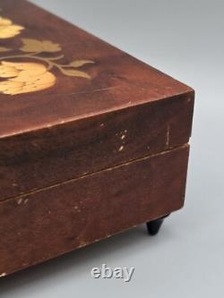 Vintage REUGE FUR ELISE Wood Music Box Jewelry Box