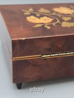Vintage REUGE FUR ELISE Wood Music Box Jewelry Box