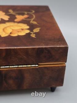 Vintage REUGE FUR ELISE Wood Music Box Jewelry Box
