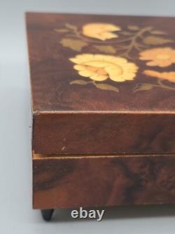 Vintage REUGE FUR ELISE Wood Music Box Jewelry Box