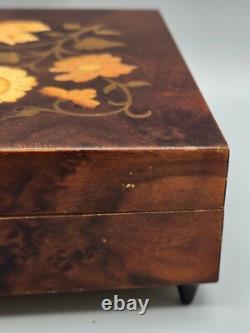 Vintage REUGE FUR ELISE Wood Music Box Jewelry Box