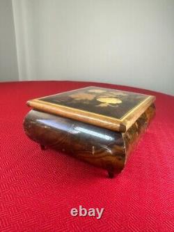 Vintage Rare Ste-Croix Handmade Wooden Music Box 74F Edelweiss Switzerland