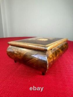 Vintage Rare Ste-Croix Handmade Wooden Music Box 74F Edelweiss Switzerland