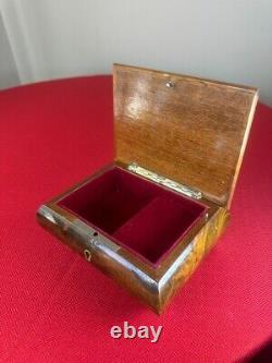 Vintage Rare Ste-Croix Handmade Wooden Music Box 74F Edelweiss Switzerland