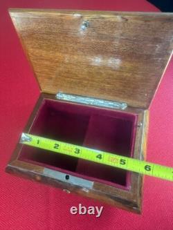 Vintage Rare Ste-Croix Handmade Wooden Music Box 74F Edelweiss Switzerland