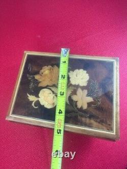 Vintage Rare Ste-Croix Handmade Wooden Music Box 74F Edelweiss Switzerland