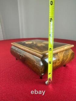 Vintage Rare Ste-Croix Handmade Wooden Music Box 74F Edelweiss Switzerland