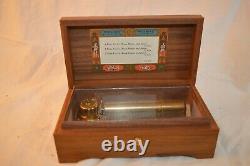 Vintage Reuge 3 Song 72 Note Wood Cylinder Music Box Time For Us Romeo Juliet