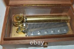 Vintage Reuge 3 Song 72 Note Wood Cylinder Music Box Time For Us Romeo Juliet