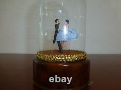 Vintage Reuge Dancing Couple Ballerina Music Box Automaton (see Video)