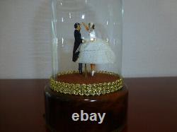 Vintage Reuge Dancing Wedding Couple Ballerina Music Box Automaton