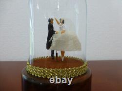 Vintage Reuge Dancing Wedding Couple Ballerina Music Box Automaton