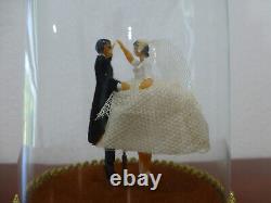 Vintage Reuge Dancing Wedding Couple Ballerina Music Box Automaton