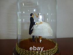 Vintage Reuge Dancing Wedding Couple Ballerina Music Box Automaton