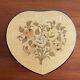Vintage Reuge Heart Shape Blond Maple Wood Music Jewelry Box Somewhere Out There