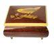 Vintage Reuge Inlaid Wood Music Box Swiss Musical Movement Song Of Weggis