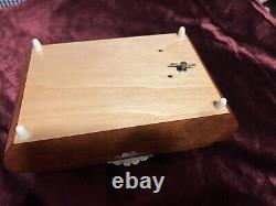 Vintage Reuge Italian Burl Wood Jewelry Music Box/with Ballerina Rare