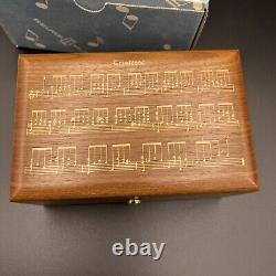 Vintage Reuge Music Box Frederic Chopin Tristesse 36 Note Koa Wood Switzerland