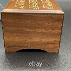 Vintage Reuge Music Box Frederic Chopin Tristesse 36 Note Koa Wood Switzerland