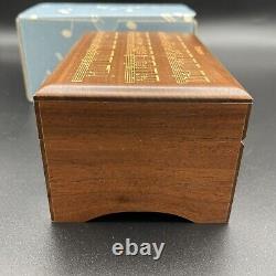 Vintage Reuge Music Box Frederic Chopin Tristesse 36 Note Koa Wood Switzerland